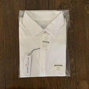 Men’s White Button Down Dress Shirt